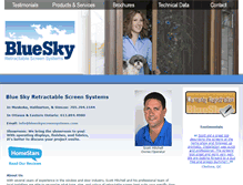 Tablet Screenshot of blueskyscreensystems.com